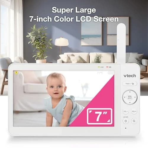 VTech Advanced Max Baby Monitor with 7" IPS Screen & 5000mAh Battery | No WiFi, 360° Pan Tilt Zoom, 2-Way Talk thumbnail 3