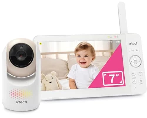 VTech Advanced Max Baby Monitor with 7" Screen, 5000mAh Battery, 360° PTZ, No WiFi | Private Nursery Coverage thumbnail 1