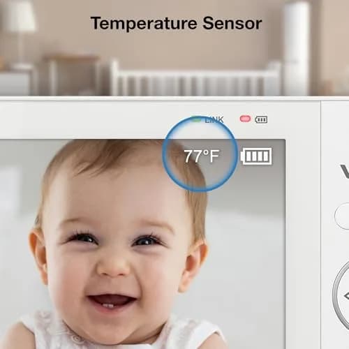 VTech Advanced Max Baby Monitor with 7" Screen, 5000mAh Battery, 360° PTZ, No WiFi | Private Nursery Coverage thumbnail 9