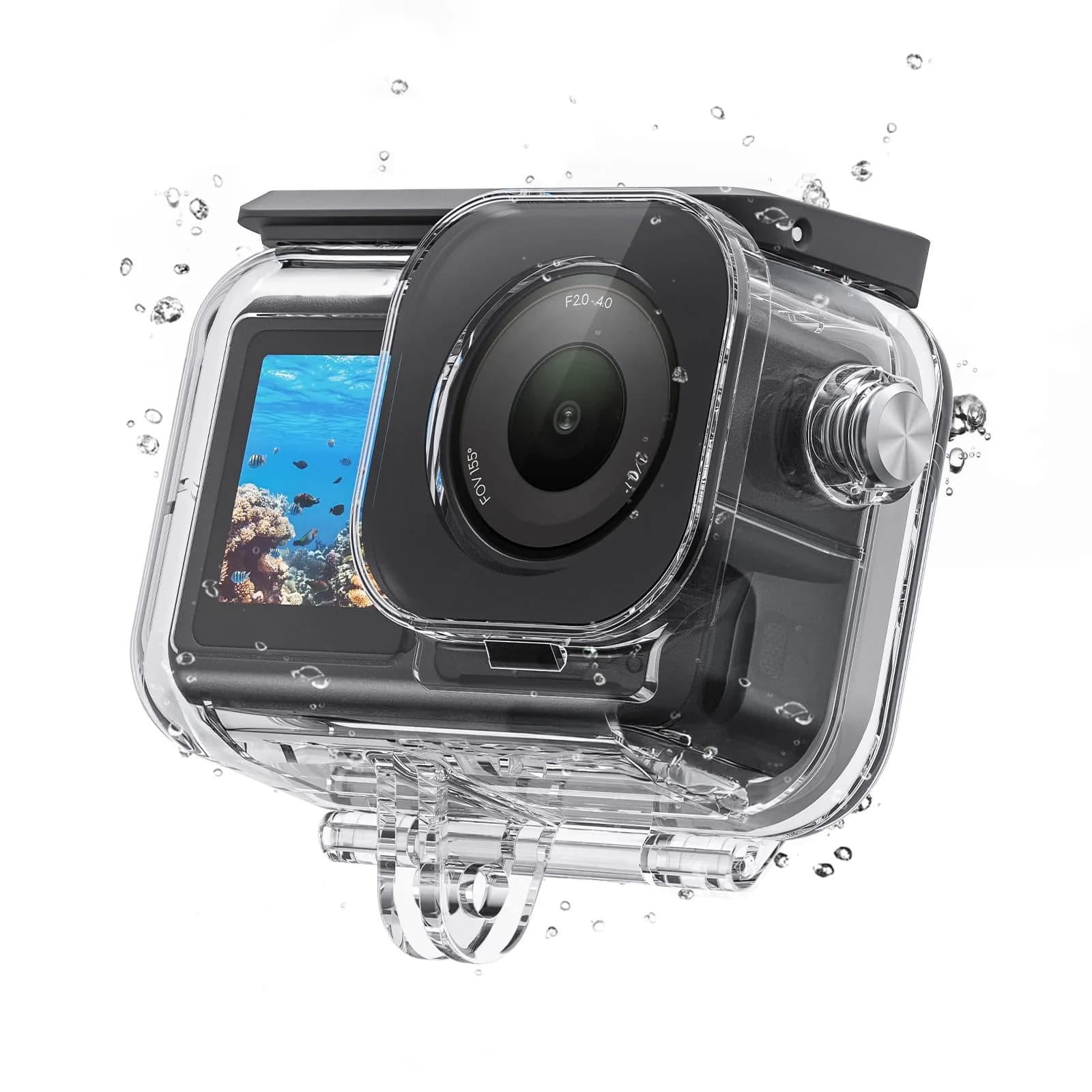 TELESIN Waterproof Case for DJI Osmo Action 6 Camera | 60m (196ft) Deep Diving Housing - main product image