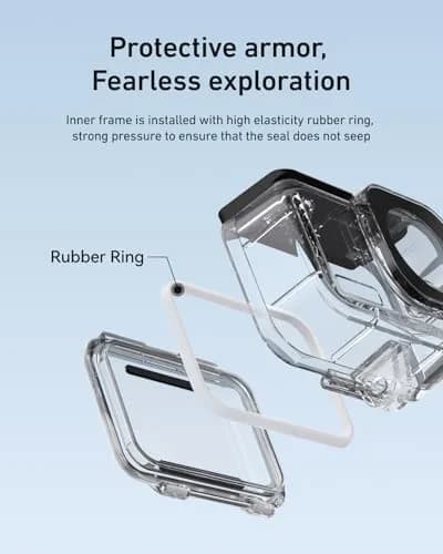 TELESIN Waterproof Case for DJI Osmo Action 6 Camera | 60m (196ft) Deep Diving Housing thumbnail 5