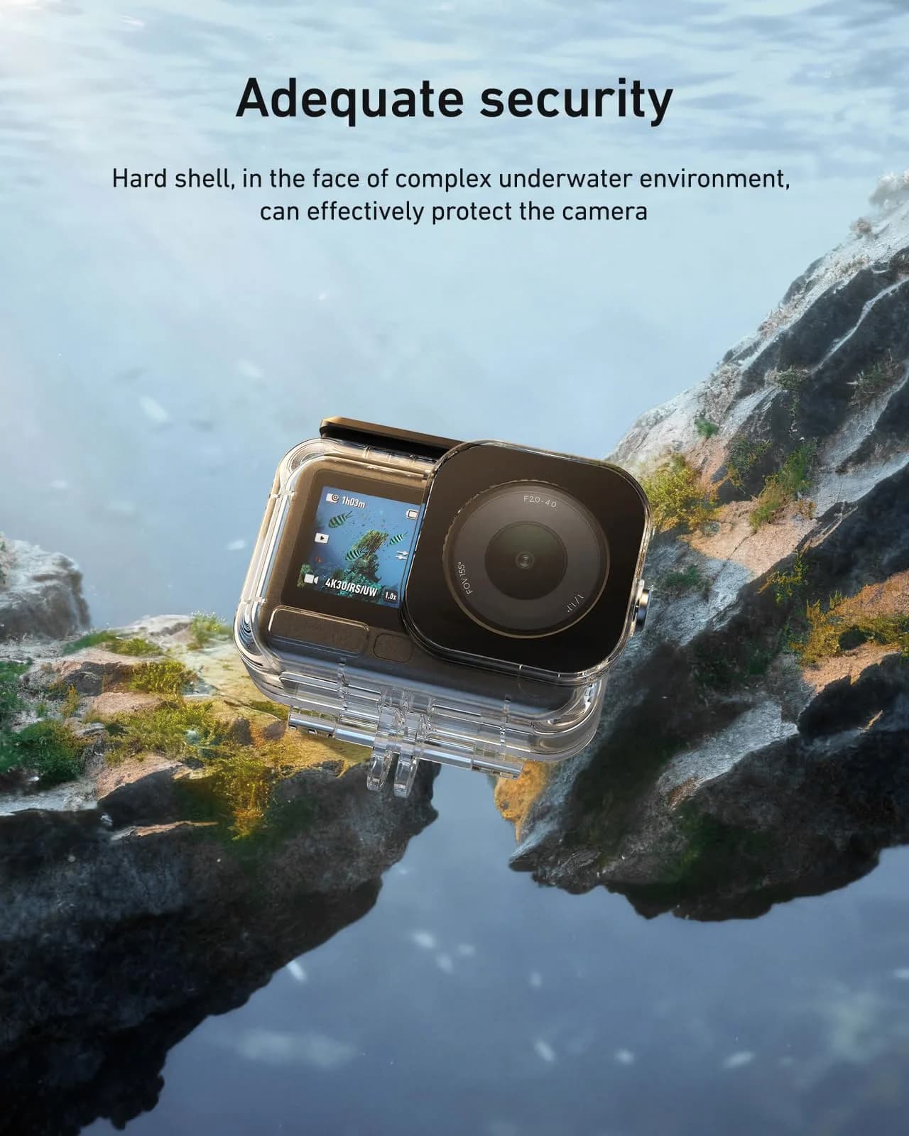 TELESIN Waterproof Case for DJI Osmo Action 6 Camera | 60m (196ft) Deep Diving Housing - view 2