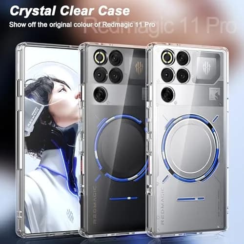 Cresee Crystal Clear Case for Red Magic 11 Pro/11S Pro | Shockproof TPU Bumper, Hybrid Hard PC Back, Raised Edges thumbnail 2