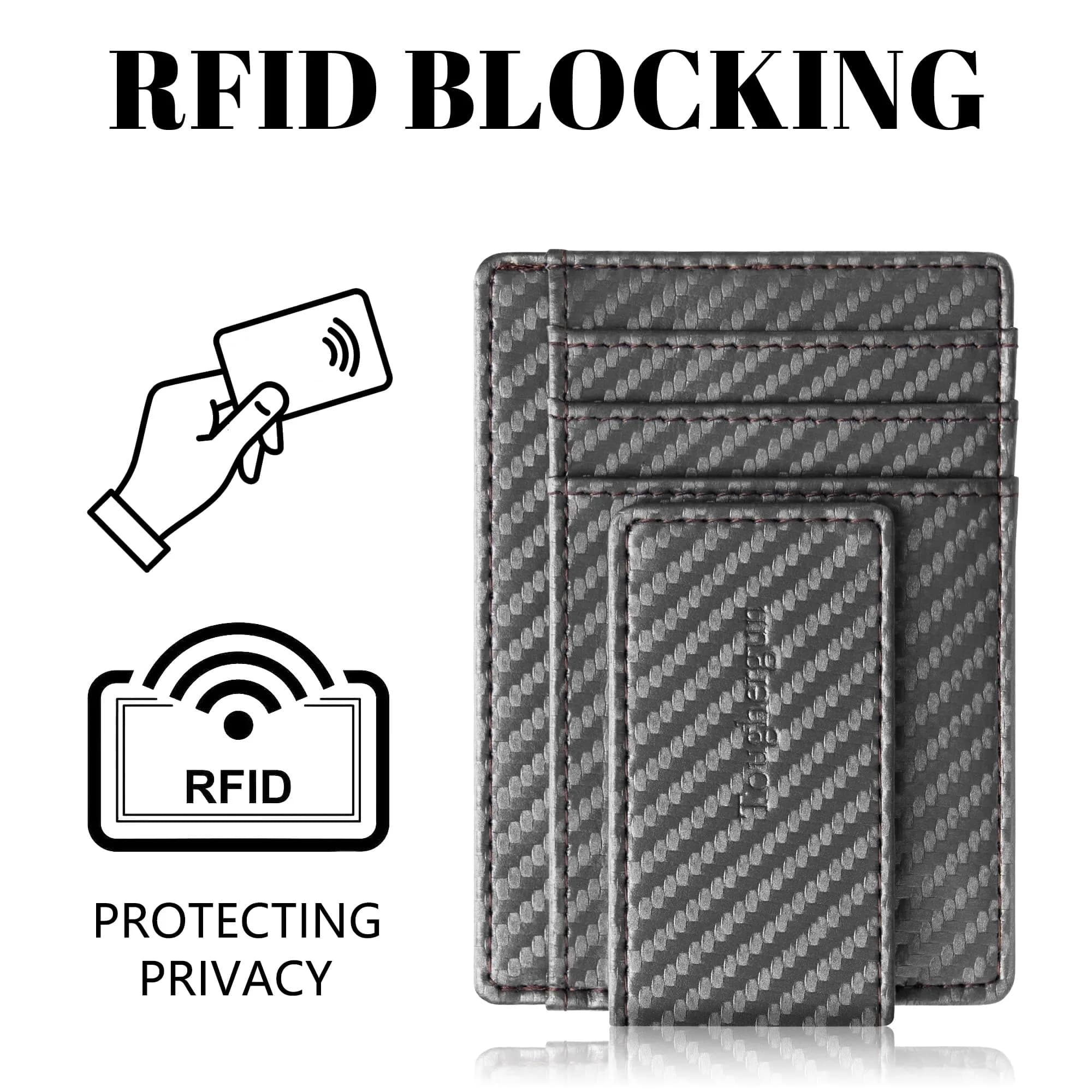 Toughergun Slim Wallet RFID Blocking Money Clip 8.5 cm (3.35 in) | Magnetic Thin Front Pocket Credit Card Holder - view 6