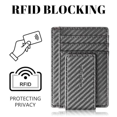 Toughergun Slim Wallet RFID Blocking Money Clip 8.5 cm (3.35 in) | Magnetic Thin Front Pocket Credit Card Holder thumbnail 6