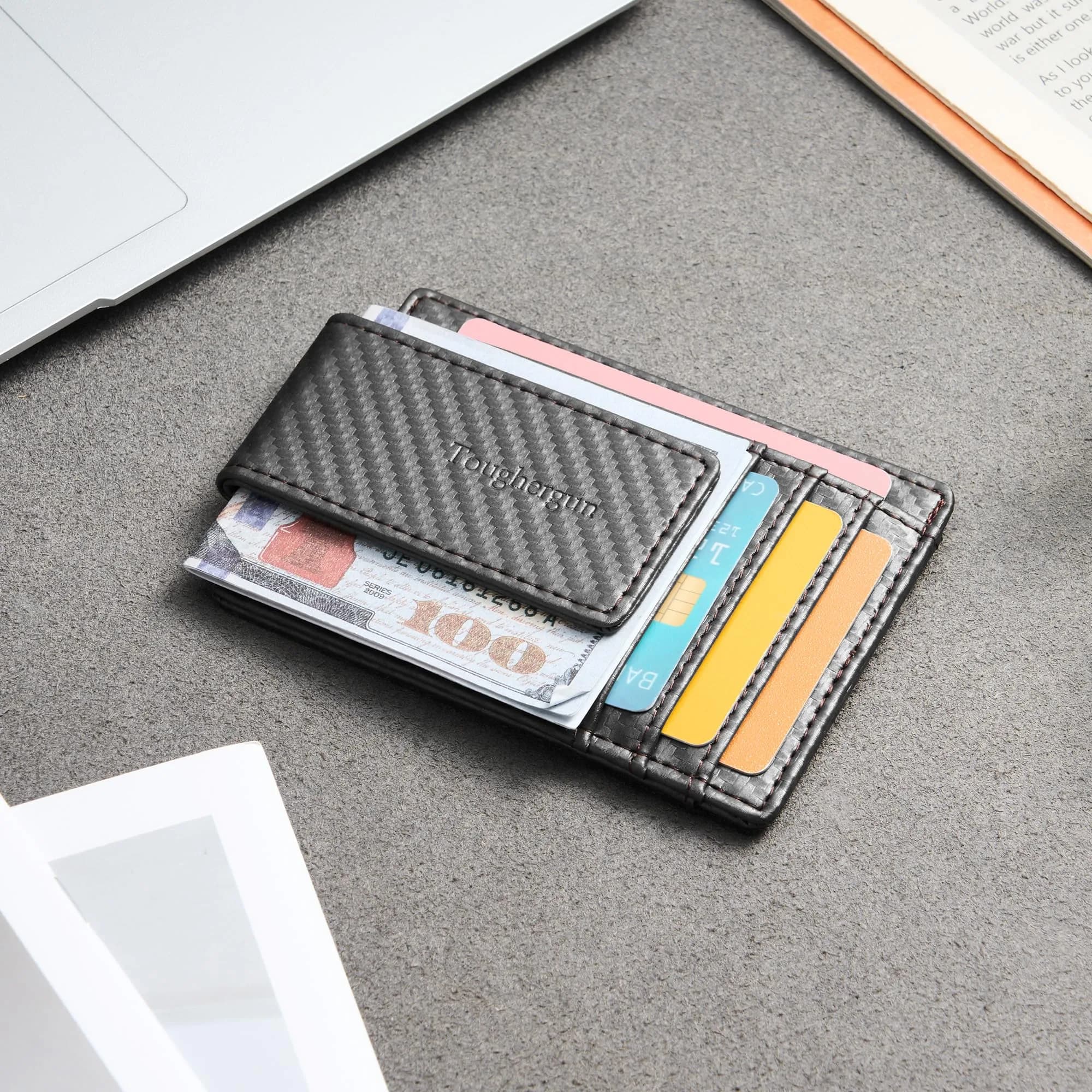Toughergun Slim Wallet RFID Blocking Money Clip 8.5 cm (3.35 in) | Magnetic Thin Front Pocket Credit Card Holder - view 3
