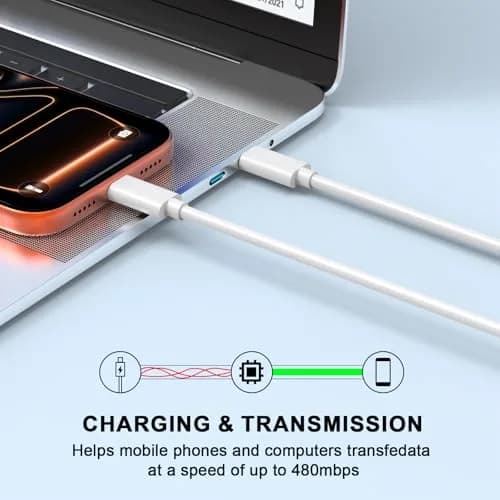 DESOFICON USB C to USB C Charging Cable 2 Pack 10ft (3.05m) | 60W PD Fast Charging Cord thumbnail 2