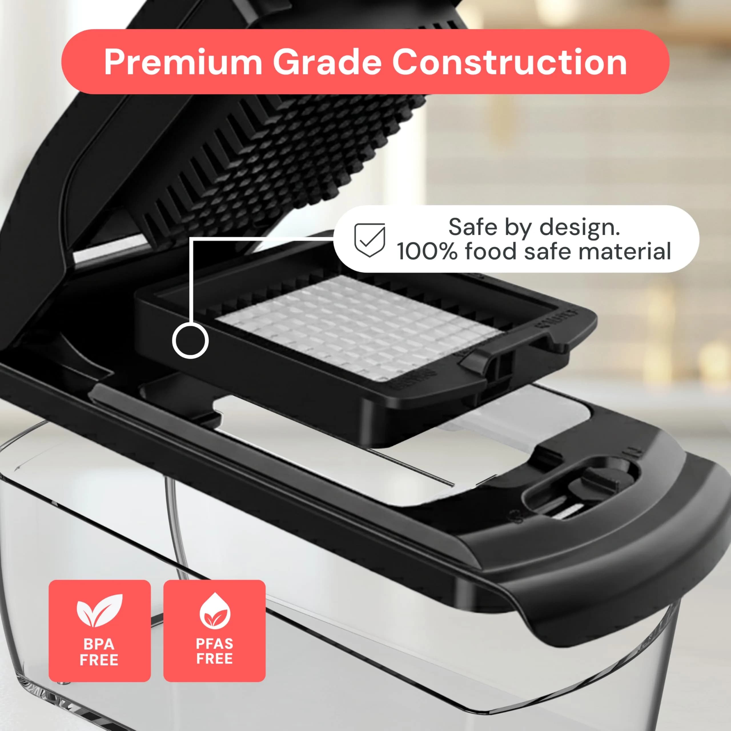 Fullstar Pro Original Vegetable Chopper & Mandoline Slicer 6-in-1 Black | Fast Prep, Uniform Cuts - view 5