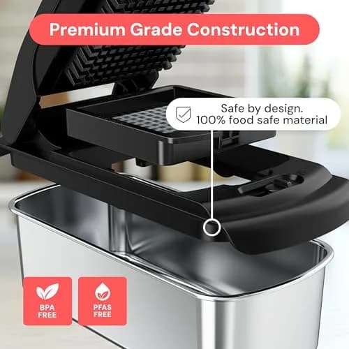 fullstar Pro Original Vegetable Chopper & Mandoline Slicer Kitchen Gadget with Container, 8 Stainless Steel Blades | Fast Prep for Indian Kitchens thumbnail 5
