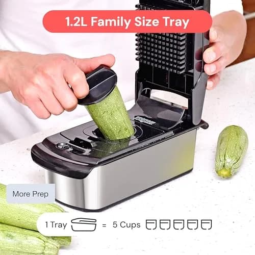 fullstar Pro Original Vegetable Chopper & Mandoline Slicer Kitchen Gadget with Container, 8 Stainless Steel Blades | Fast Prep for Indian Kitchens thumbnail 6