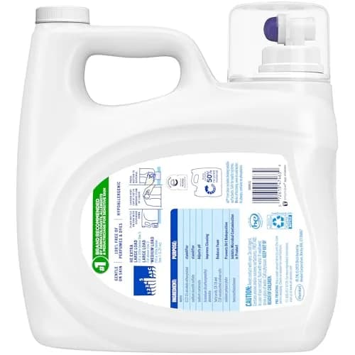 all Liquid Laundry Detergent Free Clear, Unscented, 3.5 L (118 Fl Oz) | Dermatologist Recommended for Sensitive Skin thumbnail 6