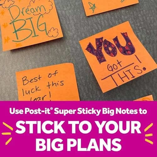 Post-it Super Sticky Big Notes, 6 in. x 6 in., Pink Salt, 2 Pads, 60 Sheets | Extra Large for Vision Boards & Group Projects thumbnail 5