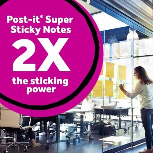 Post-it Super Sticky Big Notes, 6 in. x 6 in., Pink Salt, 2 Pads, 60 Sheets | Extra Large for Vision Boards & Group Projects thumbnail 3