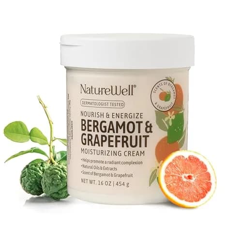 NATURE WELL Bergamot & Grapefruit Nourish & Energize Body Cream 473ml (16 Oz) | Dermatologist Tested for Daily Use thumbnail 1