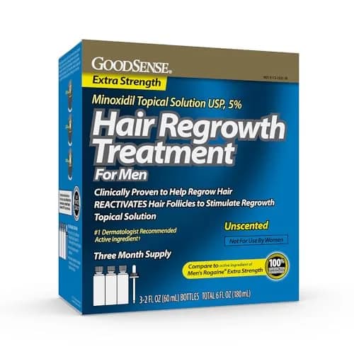 GoodSense Minoxidil Topical Solution USP 5% for Men, Extra Strength, 6 Fl Oz (Pack of 4) | Reactivates Hair Follicles thumbnail 5
