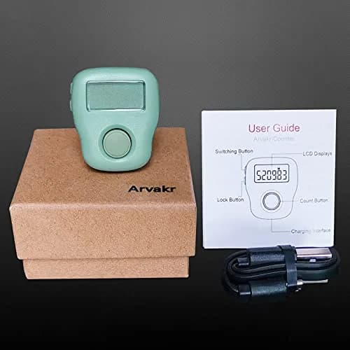 Arvakr Rechargeable Silent Finger Counter 6 Channels with LED | Track & Field Lap Counter thumbnail 7