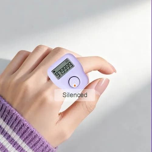 Arvakr Rechargeable Silent Finger Counter 6 Channels with LED | Track & Field Lap Counter thumbnail 2