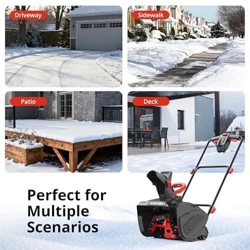 AMERISUN 18" Electric Snow Blower Lightweight for Driveway & Small Yard | 30 FT Throw, 15-Amp Corded Power thumbnail 4