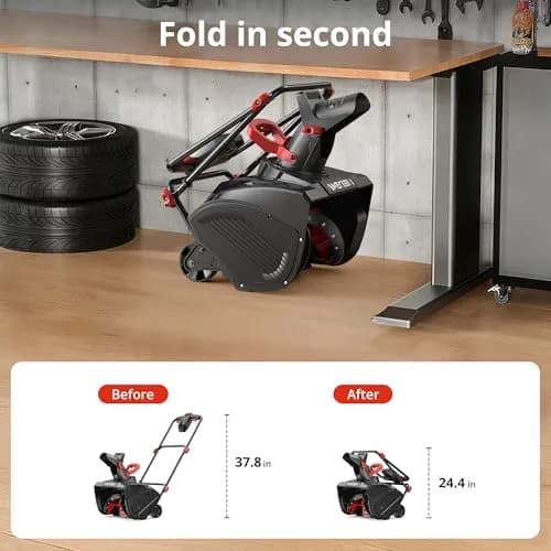 AMERISUN 18" Electric Snow Blower Lightweight for Driveway & Small Yard | 30 FT Throw, 15-Amp Corded Power thumbnail 8