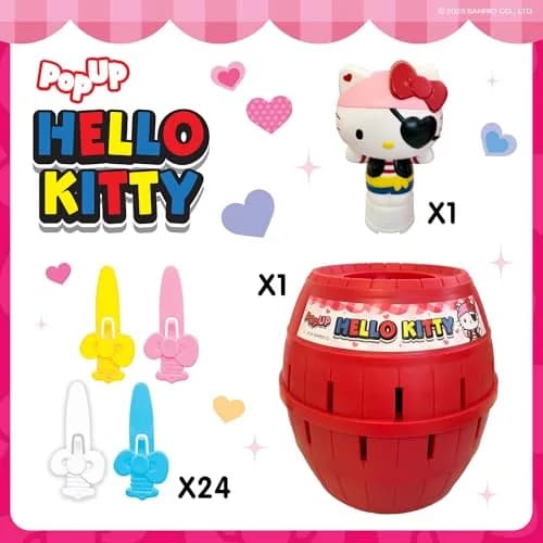 TOMY Pop Up Hello Kitty Game - Family Action Game - 24 Bows | ASTM-Tested Educational Toy thumbnail 6