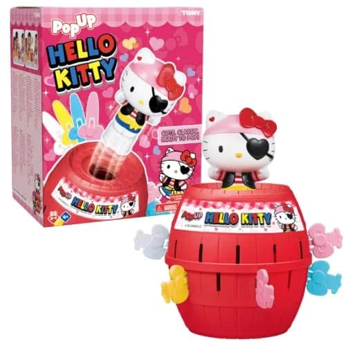 TOMY Pop Up Hello Kitty Game - Family Action Game - 24 Bows | ASTM-Tested Educational Toy thumbnail 1