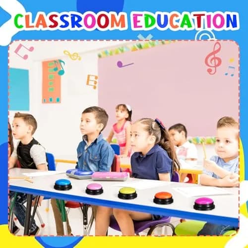 Ovveroche Recordable Answer Buzzers 10-Pack | Game Show Buttons for Training & Fun thumbnail 3