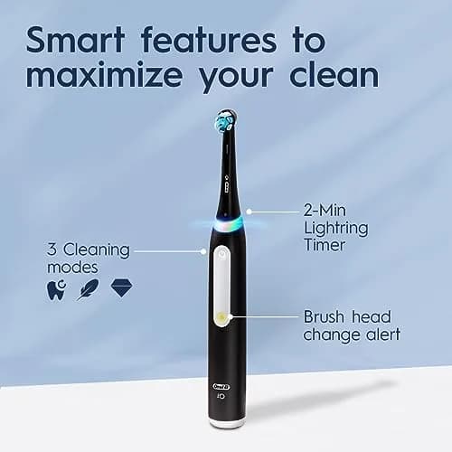 Oral-B iO3 Limited Deep Clean Electric Toothbrush Azalea Pink | 2 Brush Heads, Travel Case, Visual Pressure Sensor thumbnail 4