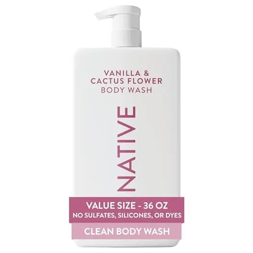 Native Vanilla & Cactus Flower Body Wash 1065ml (36 Fl Oz) | Gentle pH-Balanced Cleanser for Sensitive Skin thumbnail 1