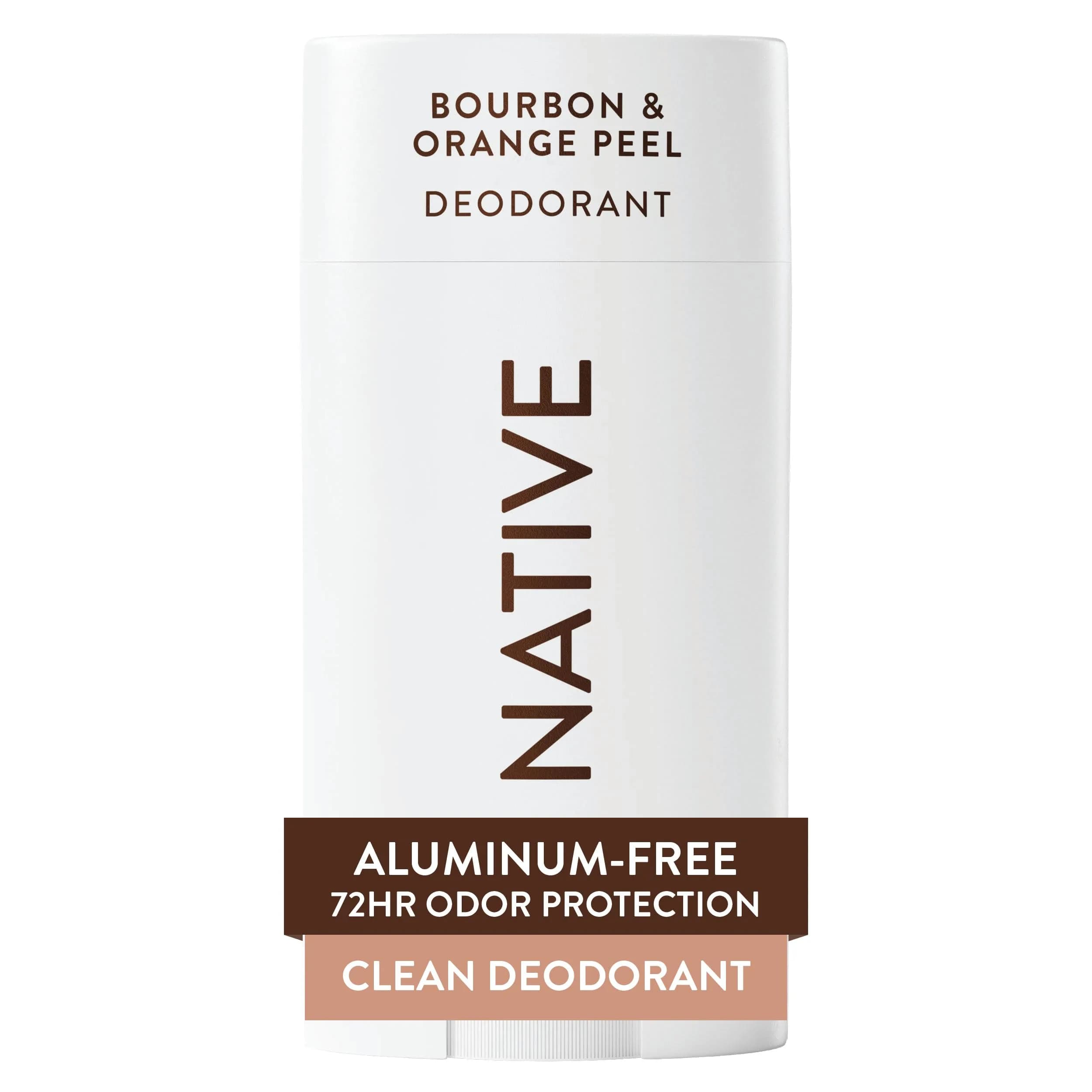 Native Bourbon & Orange Peel Deodorant Stick 77g (2.65oz) | 72-Hour Odor Control