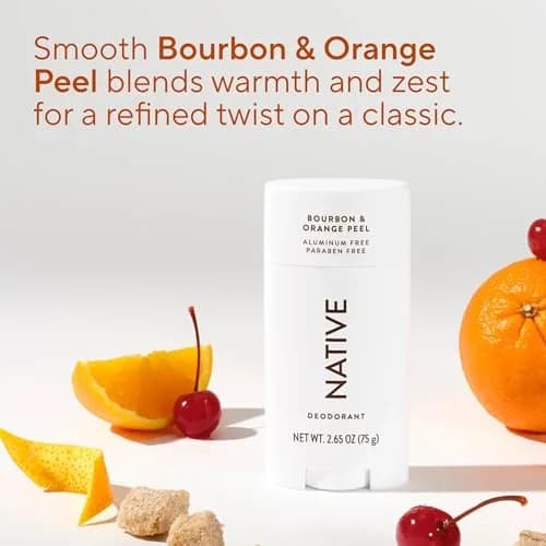 Native Bourbon & Orange Peel Deodorant Stick 77g (2.65oz) | 72-Hour Odor Control thumbnail 4