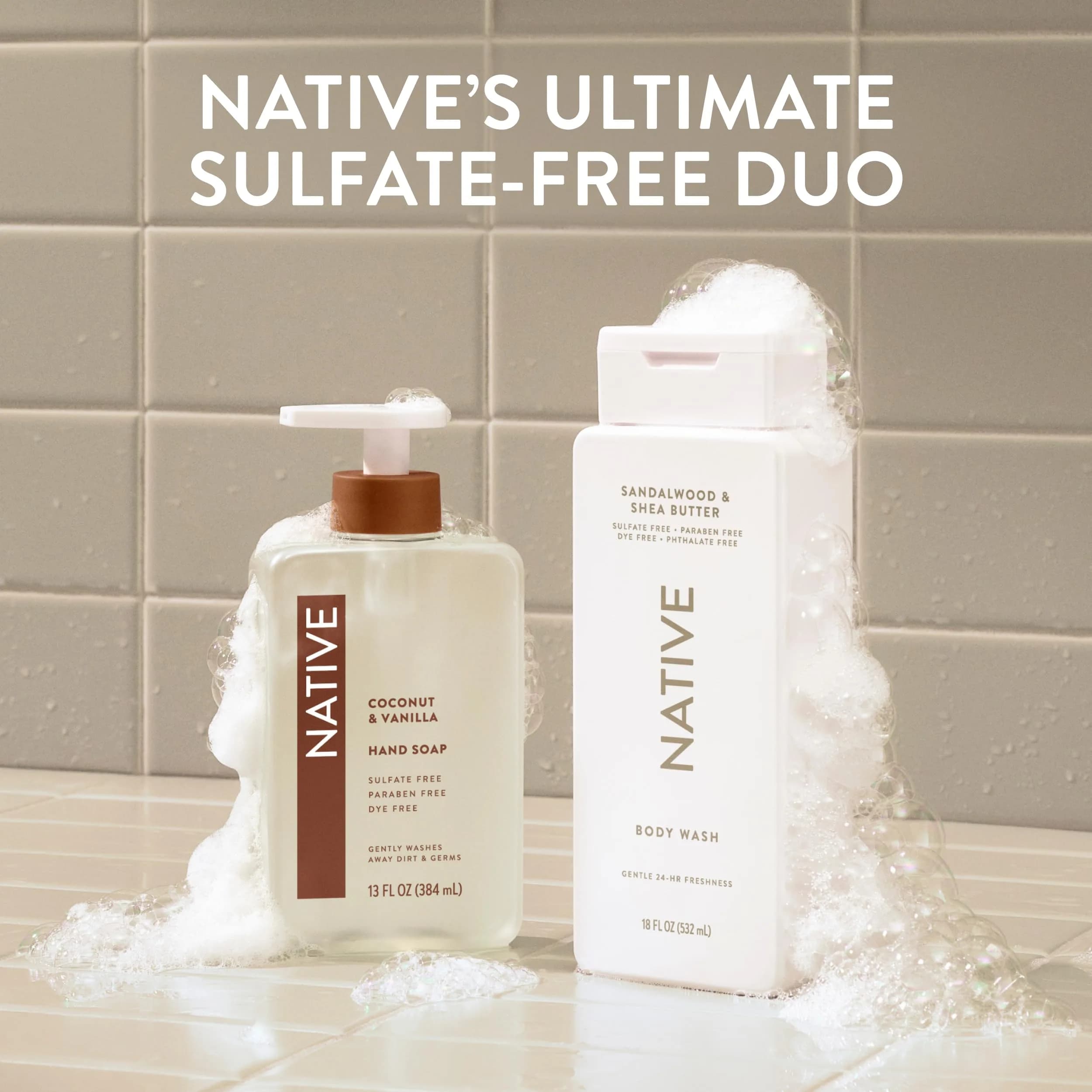 Native Sandalwood & Shea Butter Body Wash 1014ml (36 Fl Oz) | Gentle pH-Balanced for Sensitive Skin - view 9