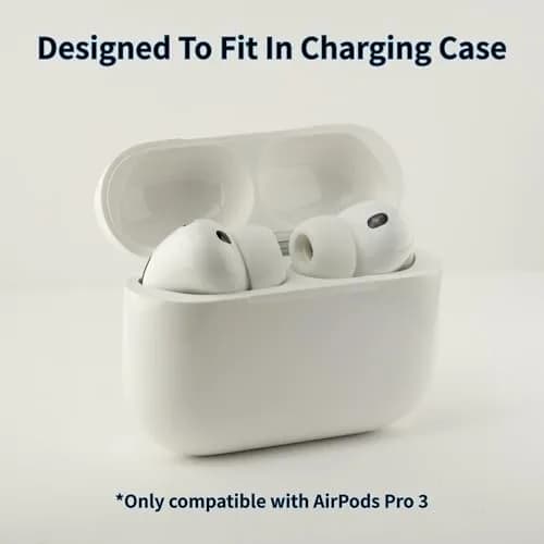 Comply TrueGrip MAX Memory Foam Ear Tips for AirPods Pro Gen 3 | 6 Pairs, White Medium thumbnail 6
