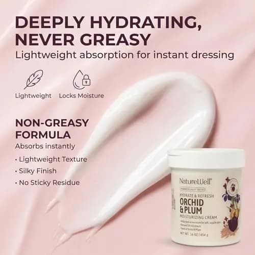 NATURE WELL Orchid & Plum Body Cream 473ml (16 Oz) | Dermatologist Tested Hydration thumbnail 2