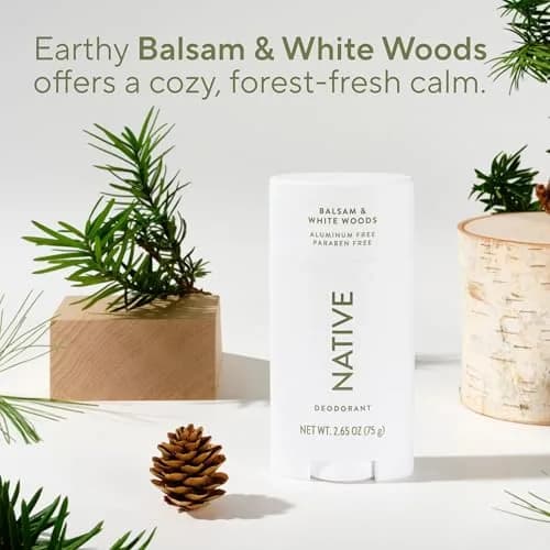 Native Balsam & White Woods Natural Deodorant Stick 78.7ml (2.65oz) | 72-Hour Odor Control thumbnail 4