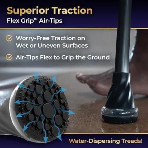 MD by DRIVE Air-Crutch Lightweight Walking Crutch 300-lb Capacity Black | Unmatched Comfort & Stability thumbnail 5