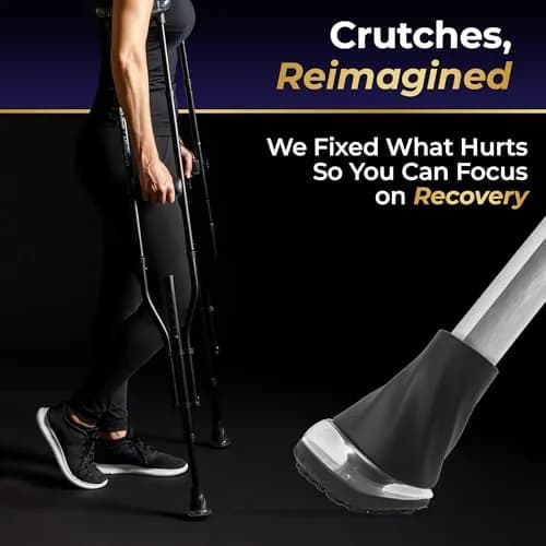MD by DRIVE Air-Crutch Lightweight Walking Crutch 300-lb Capacity Black | Unmatched Comfort & Stability thumbnail 7