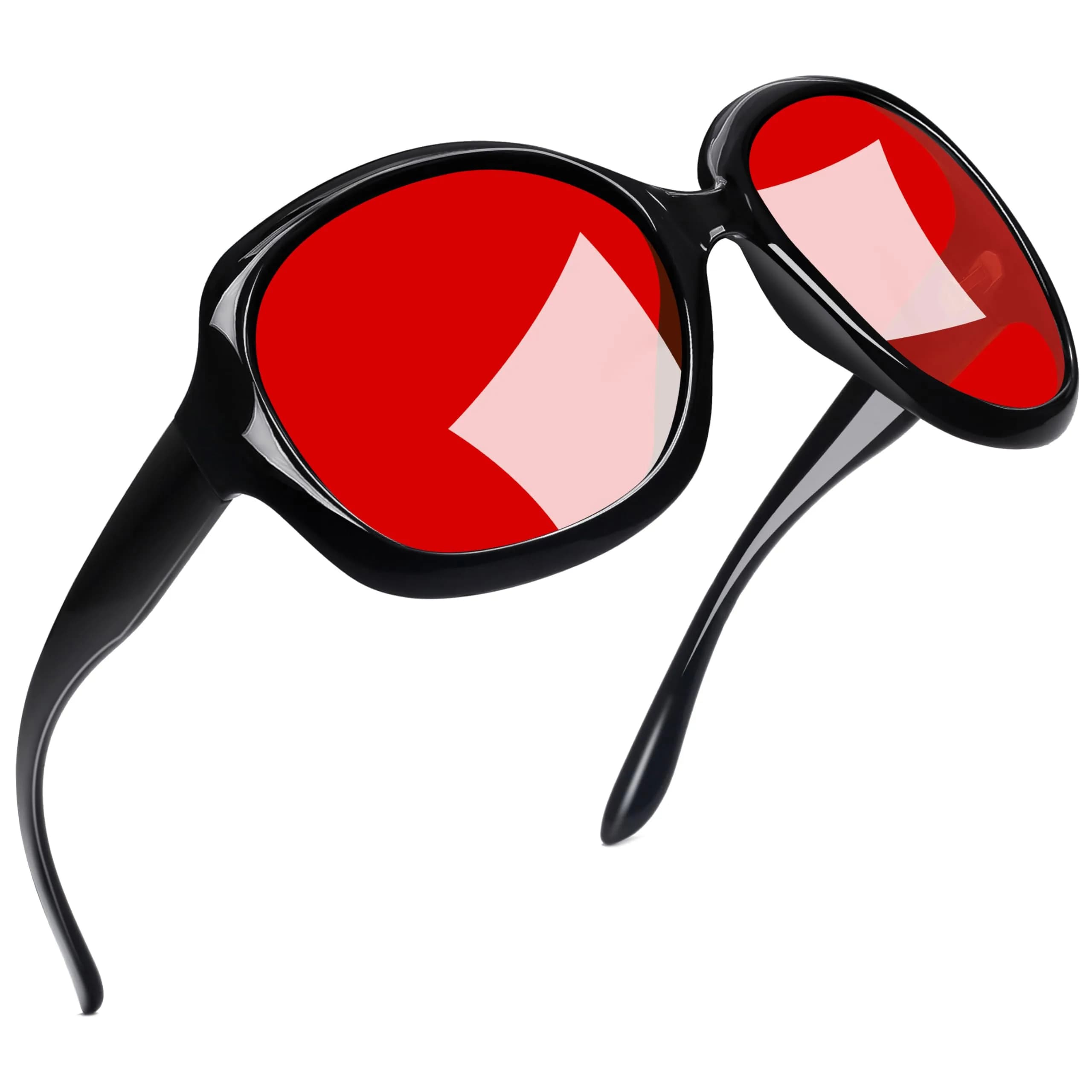 Joopin B27-black/Sleep Red Oversized Butterfly Sunglasses for Women with Polarized UV400 Protection - main product image