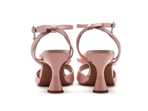 J. Reneé Pomeline Ankle Strap Sandals Light Pink 12 Medium | 3 Inch Heel, Satin Fabric, Square Toe thumbnail 7
