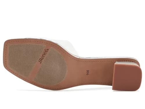 J.Reneé Ozara Slip On Sandals 12 Wide | Synthetic Vinyl, 1.75 Inch Heel thumbnail 6