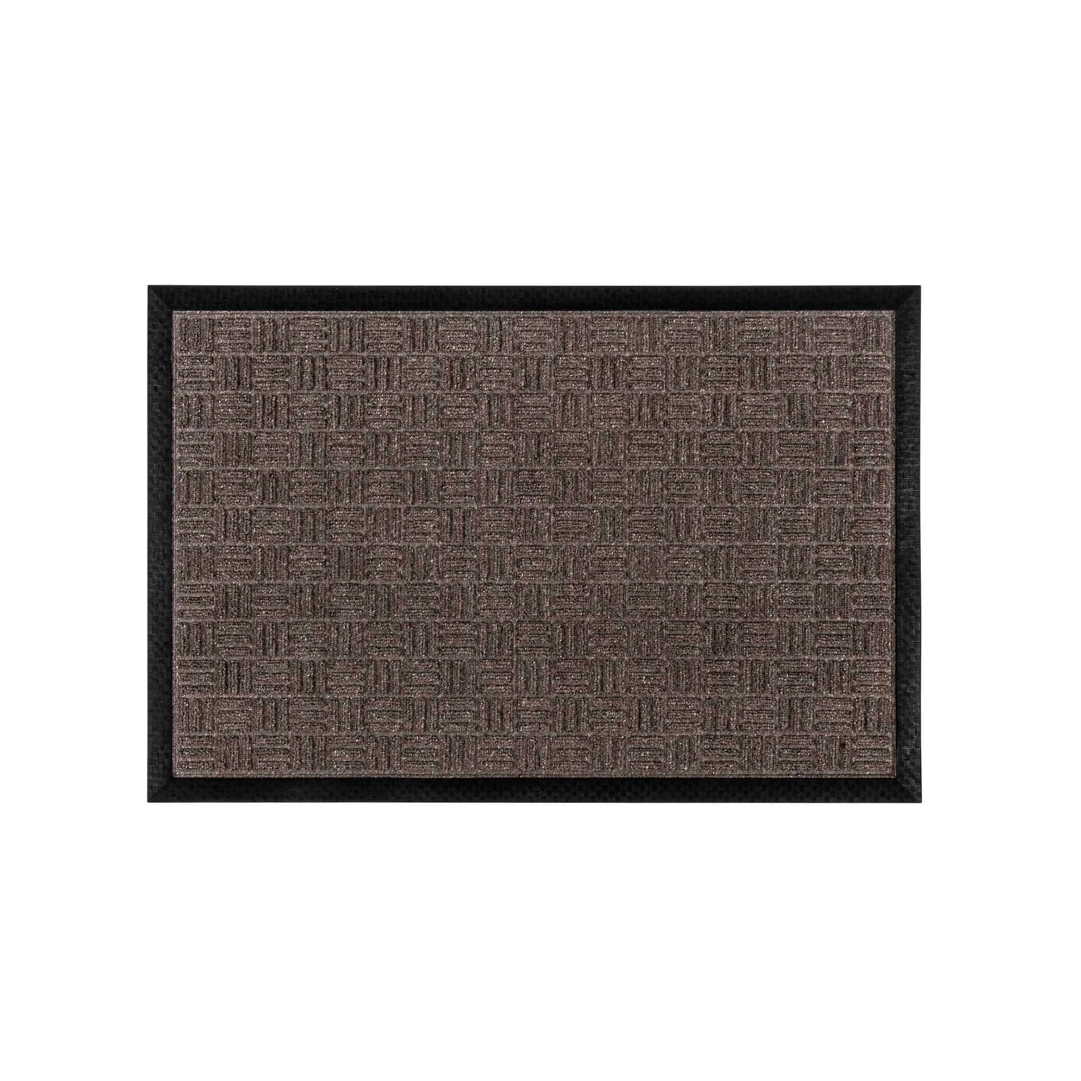Floortex Ribmat Entrance Mat, Brown - 2'8" x 4' | Heavy-duty dirt control for busy entrances