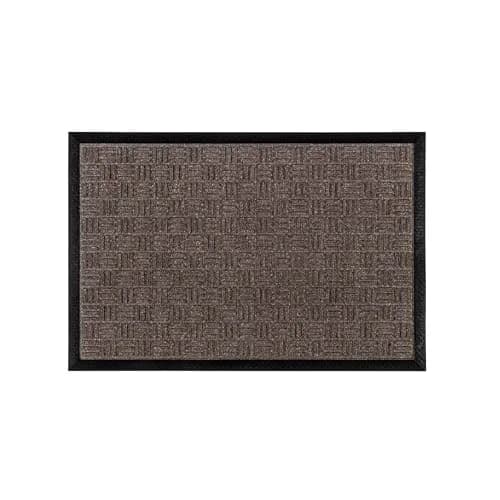 Floortex Ribmat Entrance Mat, Brown - 2'8" x 4' | Heavy-duty dirt control for busy entrances thumbnail 1