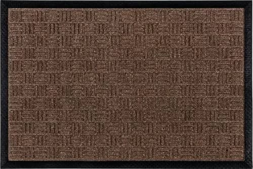 Floortex Ribmat Entrance Mat, Brown - 2'8" x 4' | Heavy-duty dirt control for busy entrances thumbnail 2