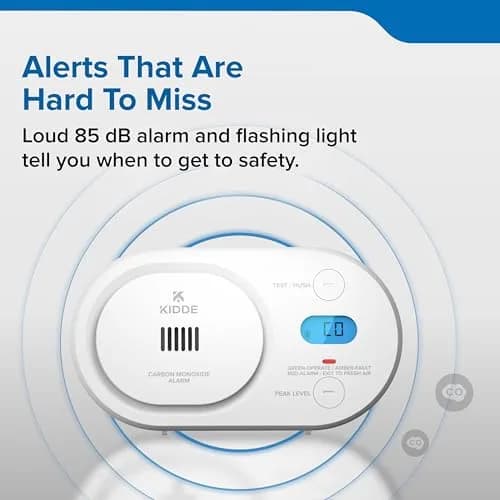 Kidde COBD Carbon Monoxide Detector | Battery-Powered, Digital Display, 85 dB Alarm thumbnail 8