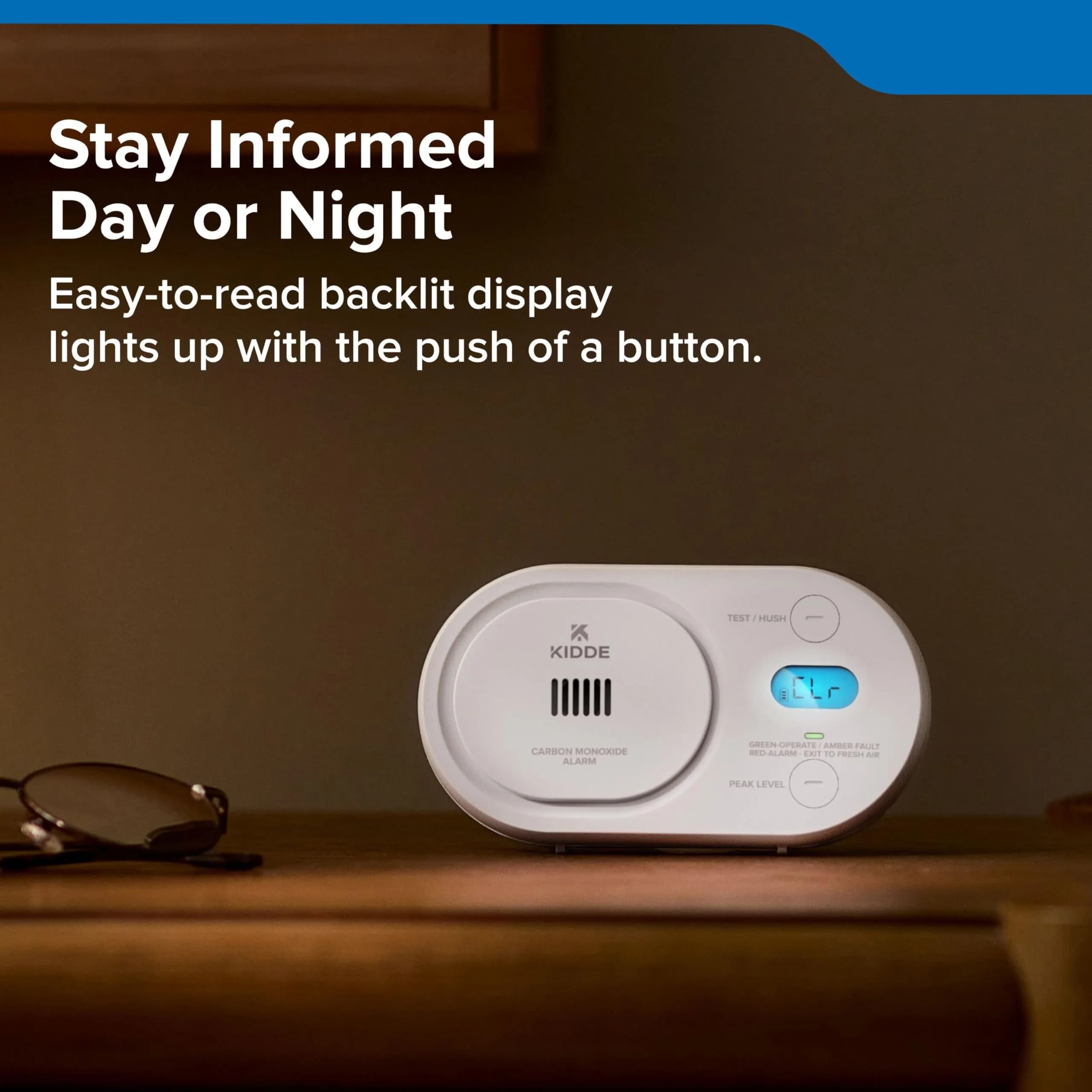 Kidde COBD Carbon Monoxide Detector | Battery-Powered, Digital Display, 85 dB Alarm - view 4