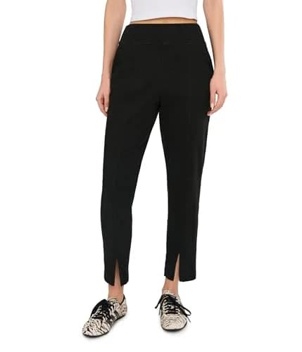 Pact Women's Airplane Tapered Leg Pants Chino Pants Black S | Organic Cotton, Mid Rise, Tapered Fit thumbnail 1