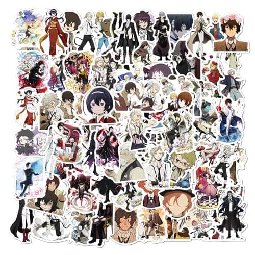 Mozoltov Cartoon Bungo Stray Dogs Stickers 100Pcs | Waterproof Vinyl Decals for Laptop & More thumbnail 1