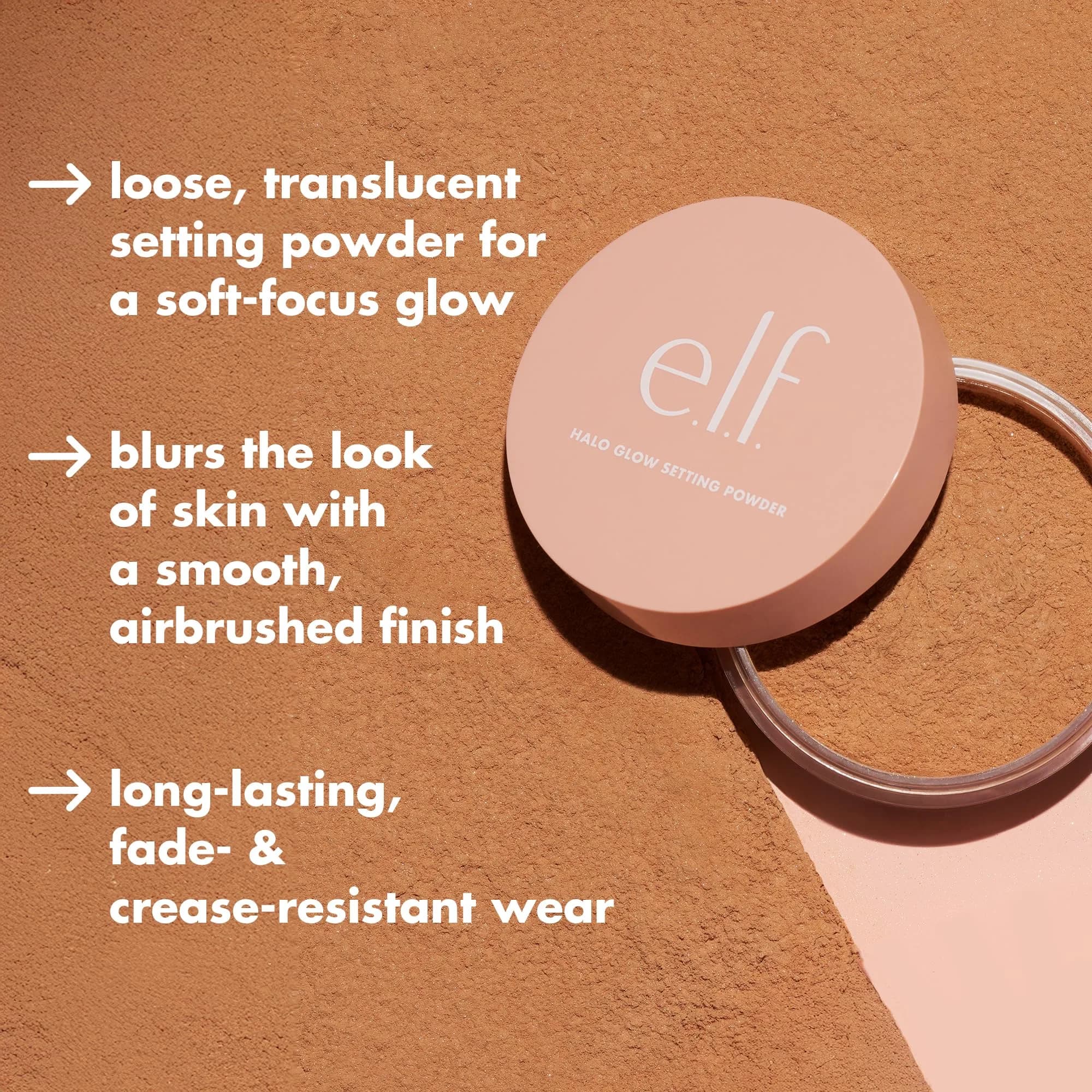 e.l.f. Halo Glow Soft Focus Setting Powder Deep/Rich | Vegan & Cruelty-Free Loose Powder for Soft Glow - view 4