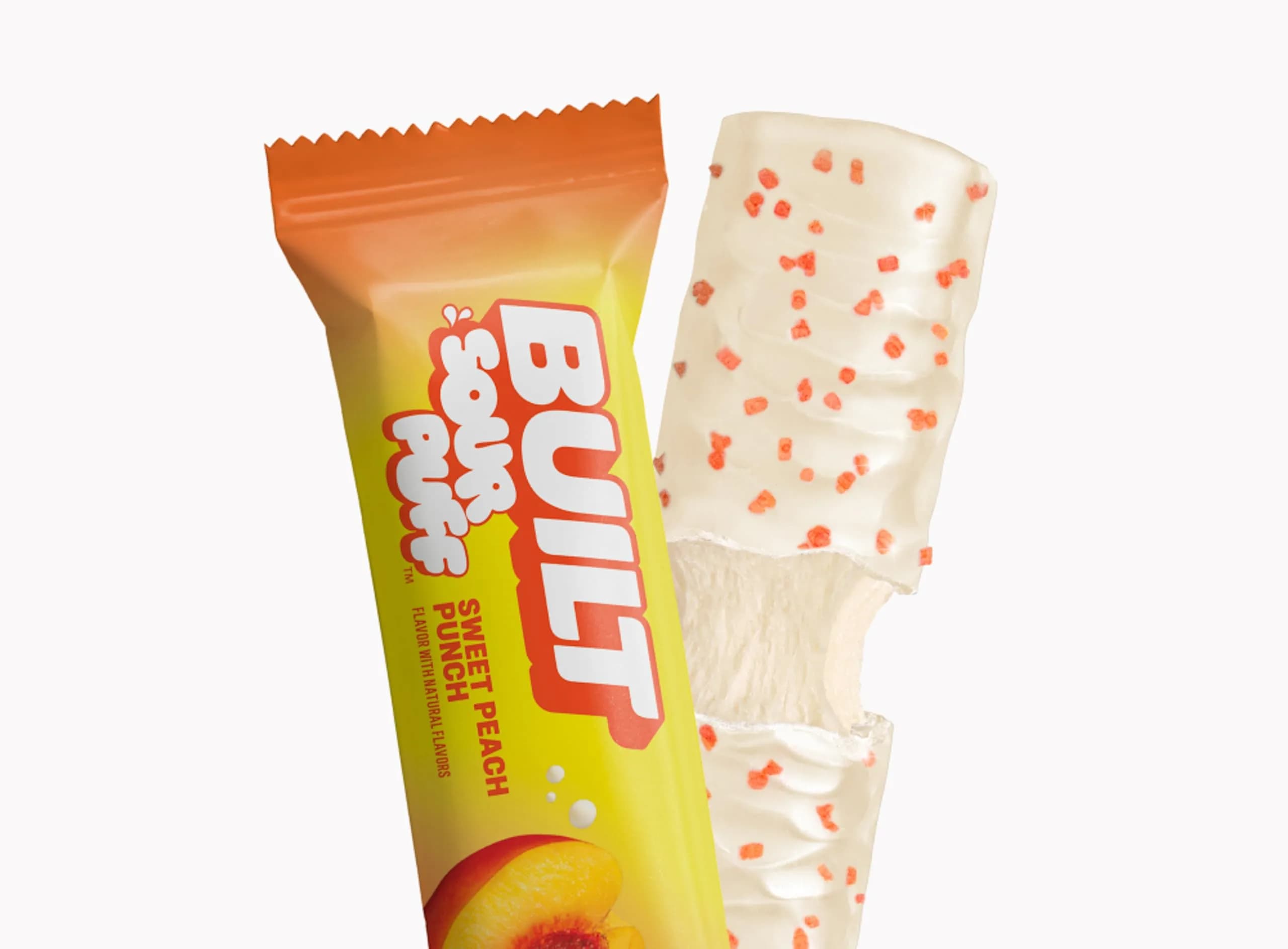 Built Bar Sour Puff Protein Bar Sweet Peach Punch 16g Protein 12 Bars | High Protein Snack Bar - view 6