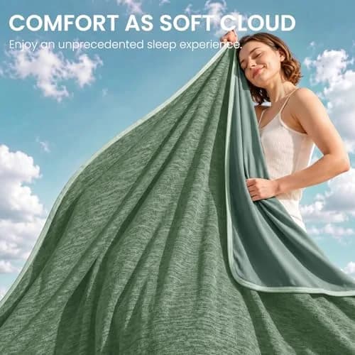 Topcee Cooling Blanket 127cm x 178cm (50"x70") | Breathable Fabric for Hot Sleepers thumbnail 6
