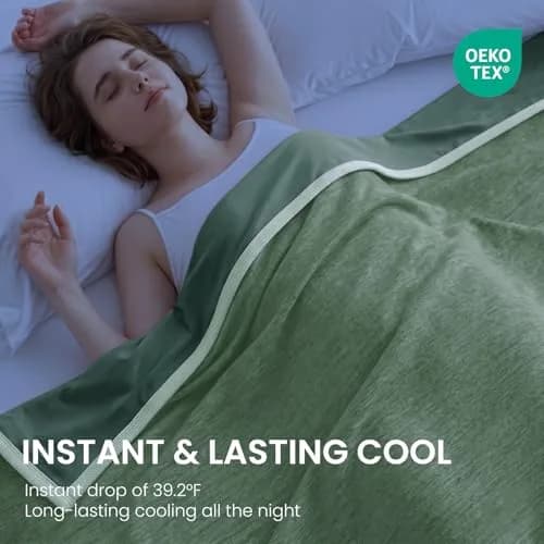 Topcee Cooling Blanket 127cm x 178cm (50"x70") | Breathable Fabric for Hot Sleepers thumbnail 2